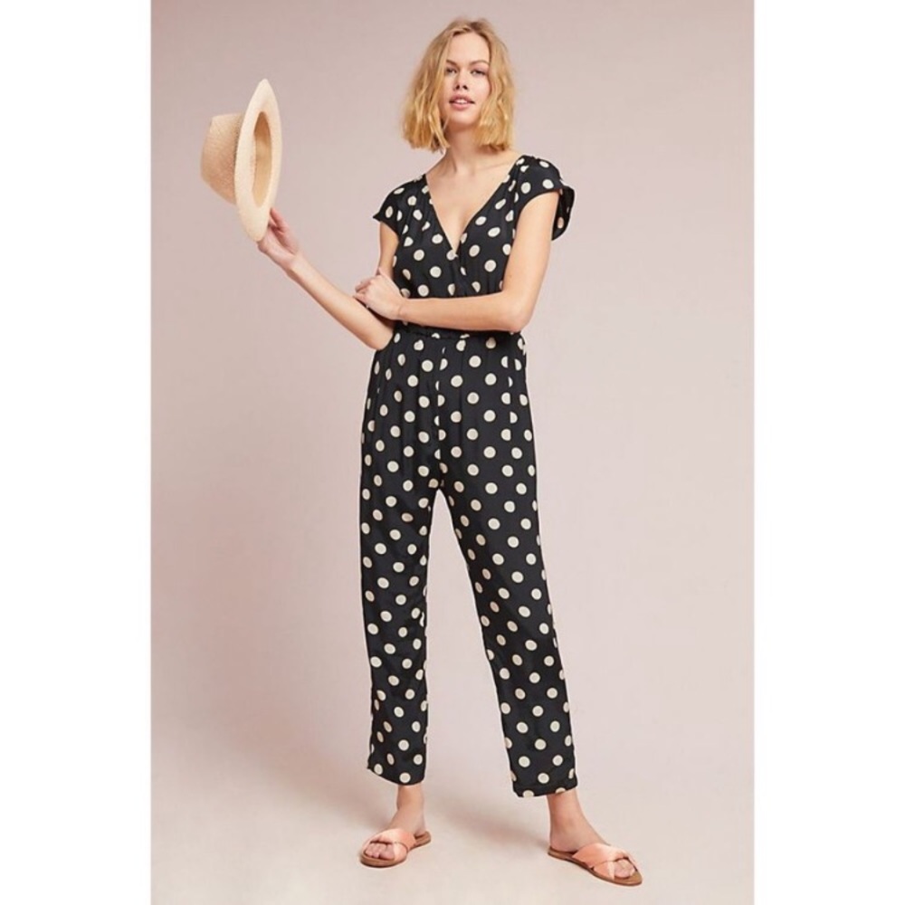 Anthropologie Polka Dot Jumpsuit